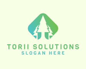 Forest Pine Tree logo design