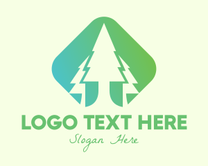 Arborist - Gradient Pine Tree logo design