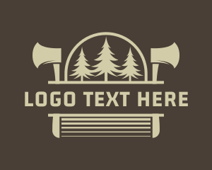 Tool - Pine Tree Woodwork Emblem logo design