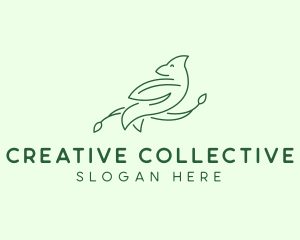 Dove Line Art logo design