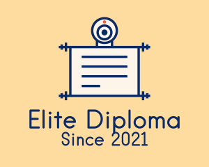 Diploma - Online Learning Document logo design