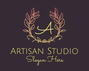 Atelier - Garland Wreath Letter logo design