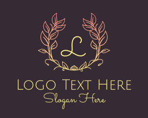 Garland Wreath Letter  Logo