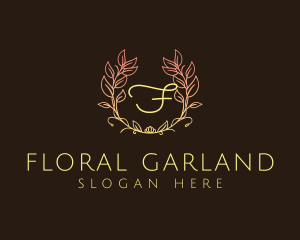 Garland Wreath Letter  logo design