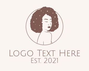 Curly - Beauty Woman Salon logo design