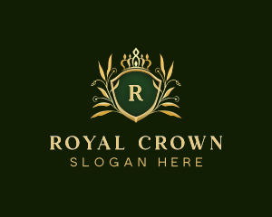 Crown Shield Crest logo design