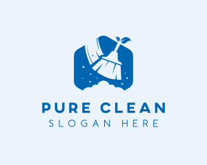 Broom Clean Housekeeping logo design