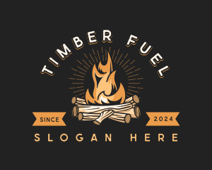 Outdoor Bonfire Camping logo design