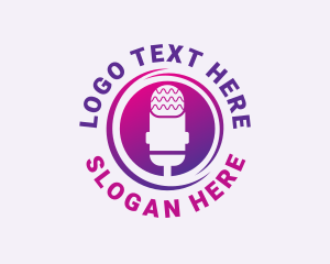 Radio - Gradient Mic Radio logo design