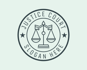 Court - Justice Court Badge logo design