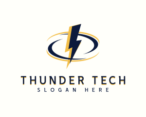 Thunder - Lightning Thunder Electricity logo design