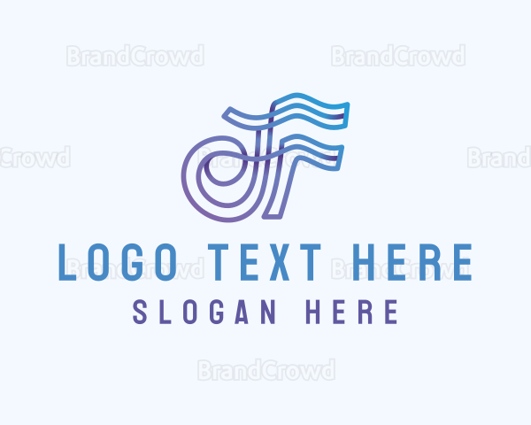 Gradient Business Letter F Logo
