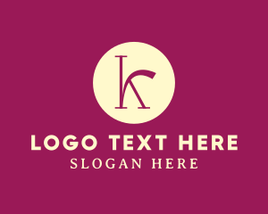 Initial - Purple Fancy Letter K logo design