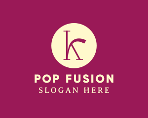 Pop - Purple Fancy Letter K logo design