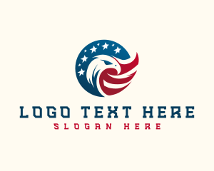 Usa - Eagle Flag America logo design