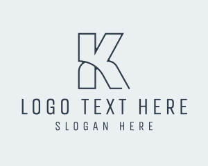Hairdresser - Elegant Style Letter K logo design