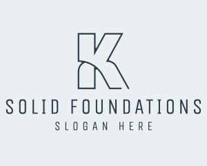 High End - Elegant Style Letter K logo design