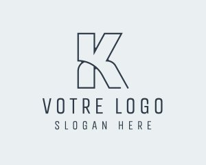 High End - Elegant Style Letter K logo design