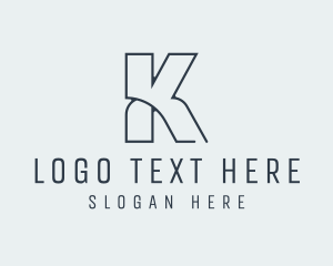 Architect - Elegant Style Letter K logo design