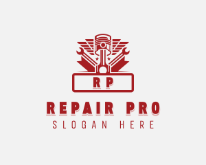 Wrench Piston Repair logo design