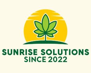 Medical Marijuana Sunrise  logo design