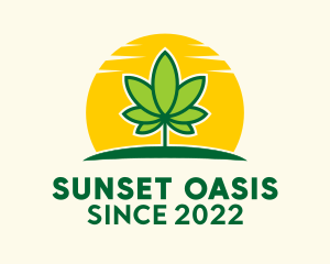 Medical Marijuana Sunrise  logo design