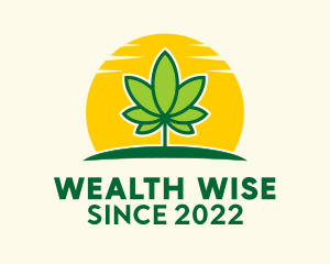 Herbal Medicine - Medical Marijuana Sunrise logo design