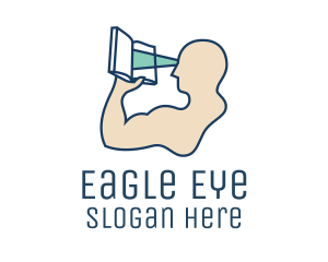 Eyesight Reading Man logo design