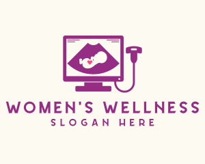 Gynecologist - Medical Fetus Ultrasound logo design