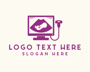 Ob Gyne - Medical Fetus Ultrasound logo design