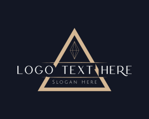 Luxe - Triangle Diamond Jewelry logo design