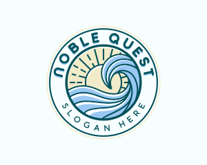 Ocean Surf Waves Logo