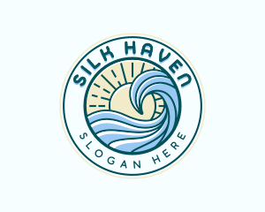 Ocean Surf Waves Logo