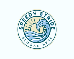 Ocean Surf Waves Logo