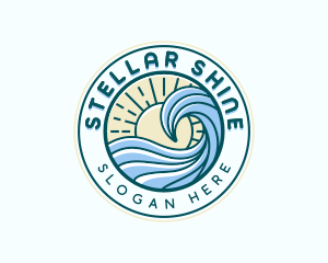 Ocean Surf Waves Logo