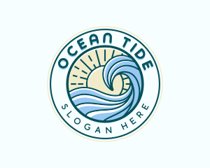 Ocean Surf Waves logo design