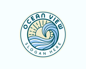 Ocean Surf Waves logo design