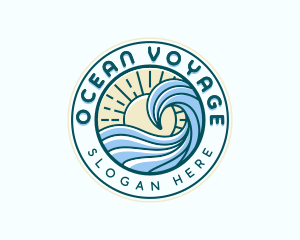 Ocean Surf Waves logo design