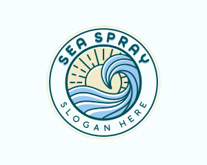 Ocean Surf Waves logo design