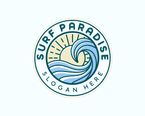 Ocean Surf Waves logo design