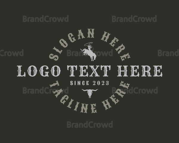 Western Rodeo Cowboy Logo