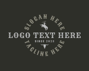 Equestrian - Western Rodeo Cowboy logo design