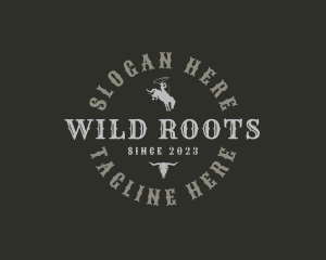 Western Rodeo Cowboy logo design