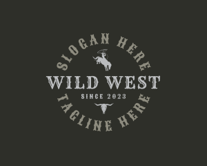 Western Rodeo Cowboy logo design