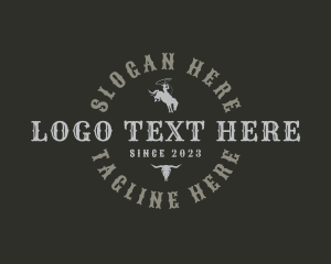 Western Rodeo Cowboy Logo