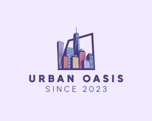 City - New York City Buildings logo design