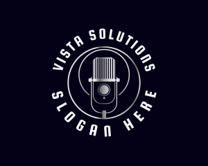 Audio Media Podcast logo design