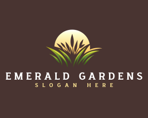 Grass Sunset Gardening logo design