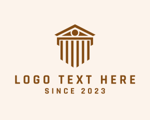 Courthouse - Government Column Building logo design