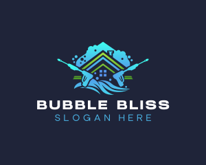 Bubble Pressure Washing  logo design